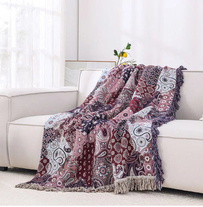 Bohemian Cotton Blanket With Tassels