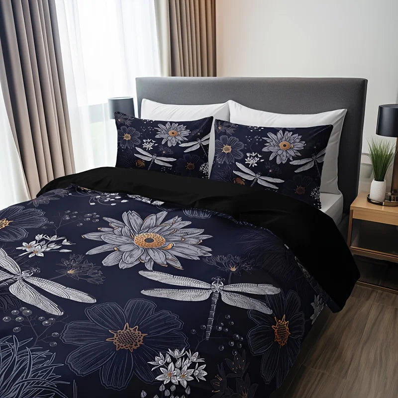 Nocturne Meadow Dragonfly Duvet Set