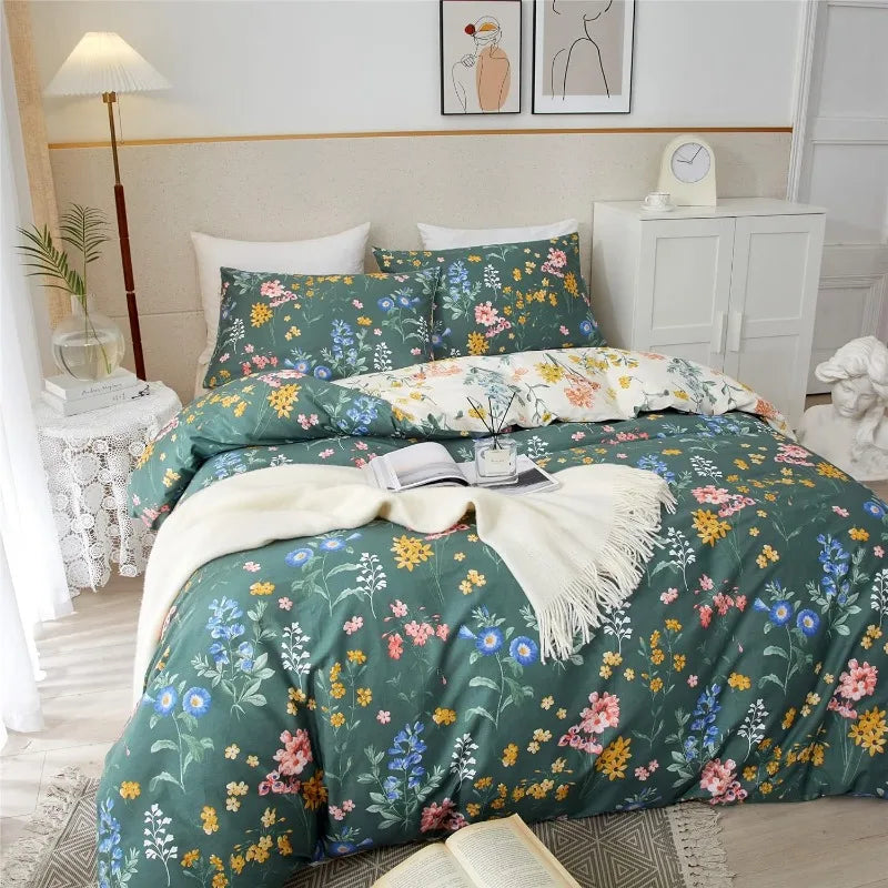 Botanical Bliss Floral Duvet Cover Set