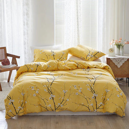 Sakura Spring Yellow Duvet Cover Set