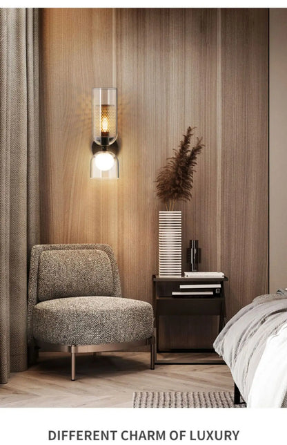 Dualis Ember Glass Wall Sconce