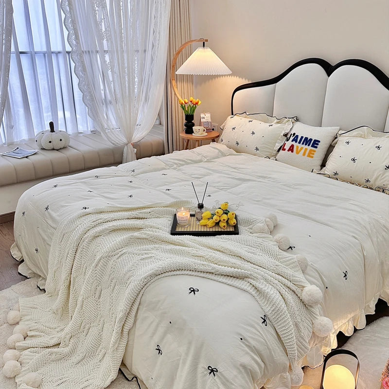 Ivory Halo Arch Bed Frame