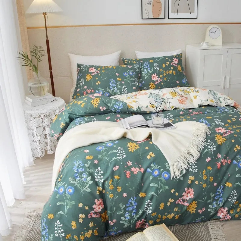 Botanical Bliss Floral Duvet Cover Set