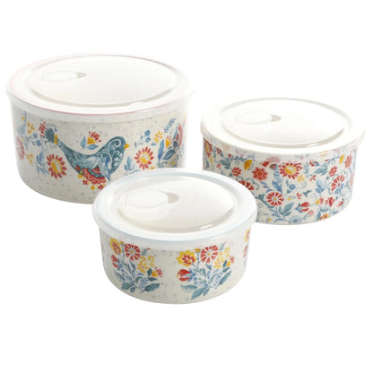 Bloom & Rooster 6-Piece Ceramic Nesting Bowl Set