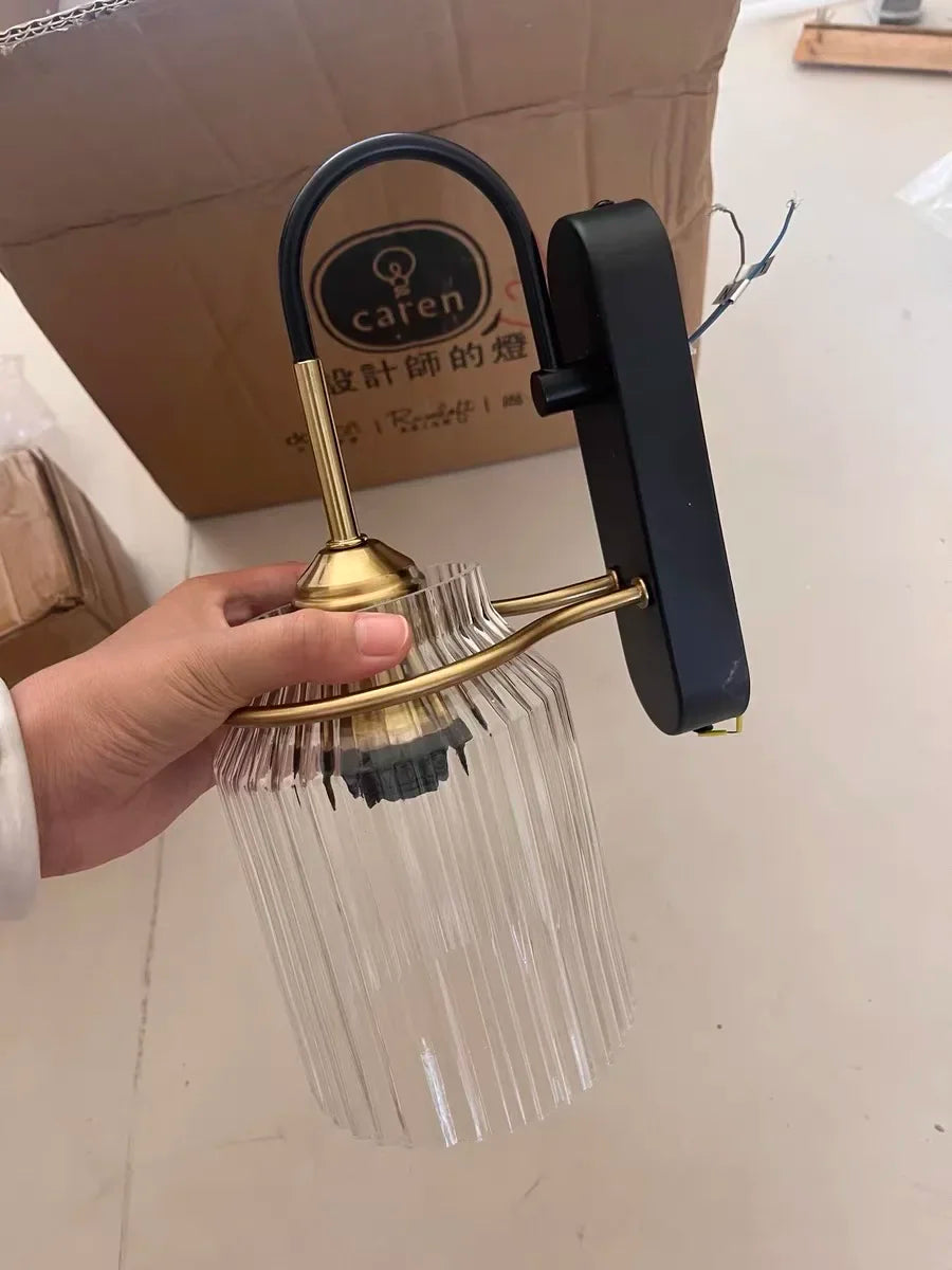 Arcéa Ribbed Glass Wall Sconce