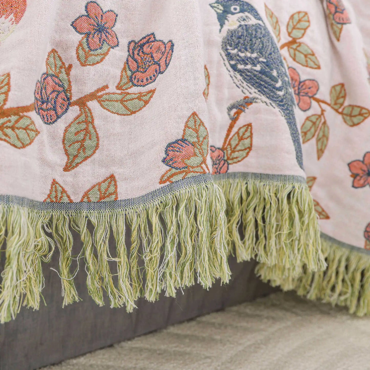 Spring Birds Throw Blanket