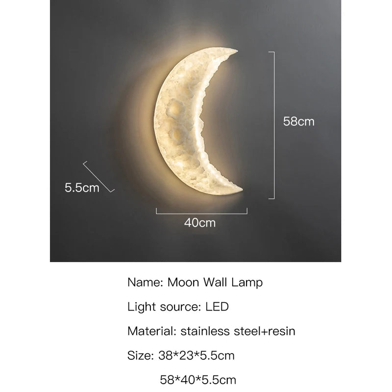 Crescent Moon Mural Wall Lamp