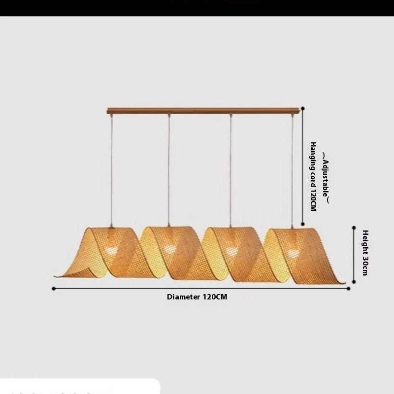 Moonflow Bamboo Weave Pendant Light