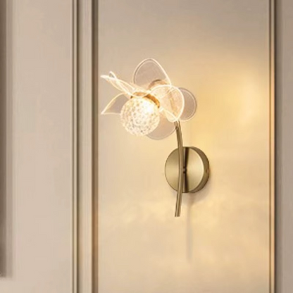 Aurora Bloom Brass Wall Light
