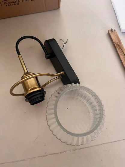 Arcéa Ribbed Glass Wall Sconce