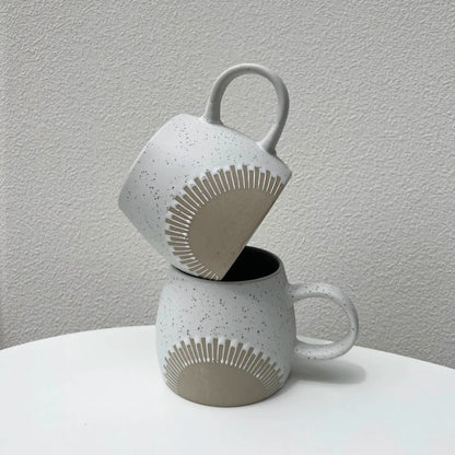 Embossed Minimalist Sun Coffee Mug