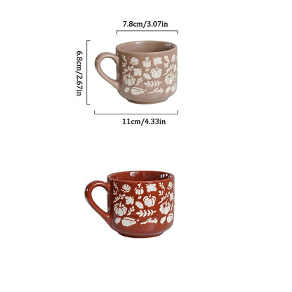 Autumn Harvest Frosted Pumpkin Mug