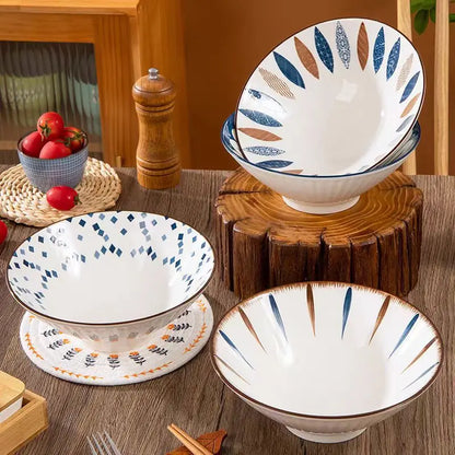 Japanese Style Ceramic Ramen Bowls
