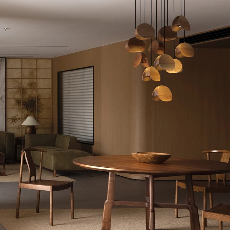 Nomad Petal Wooden Pendant Light