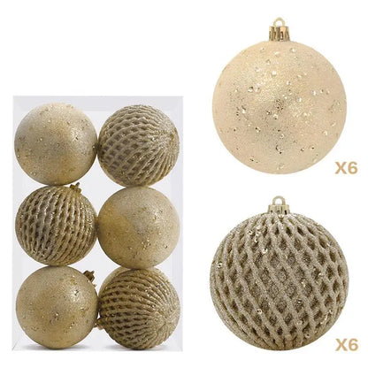 12Pcs Shatterproof Shiny Ball Christmas Tree Decor