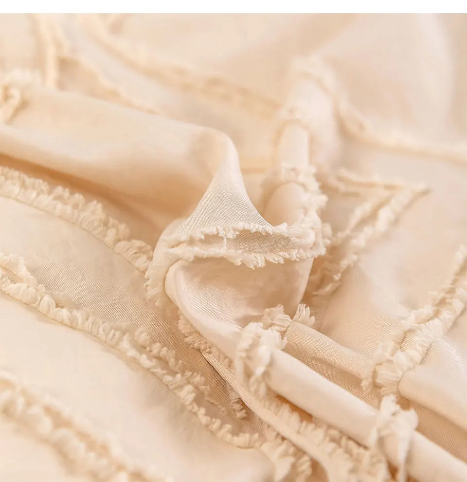 Roselle Tufted Geometric Duvet Cover Set