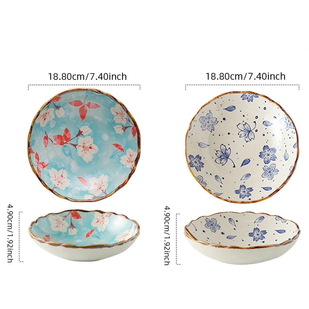 Sakura Bloom Hand-Painted Ceramic Bowl