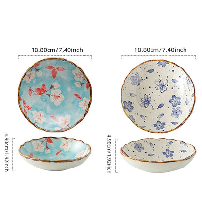 Sakura Bloom Hand-Painted Ceramic Bowl