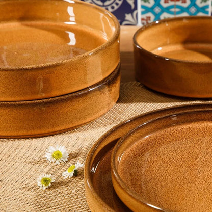 AmberAura Santorini™ 16-Piece Dinnerware Set