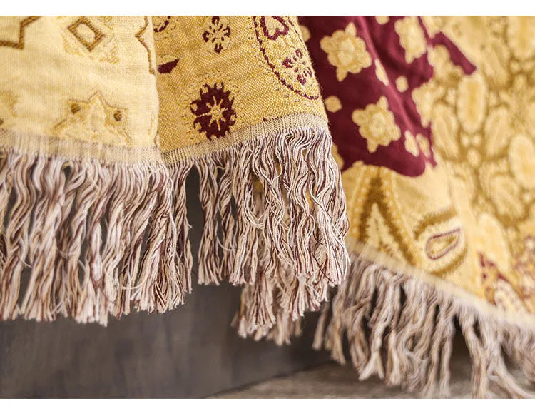 Bohemian Cotton Blanket With Tassels