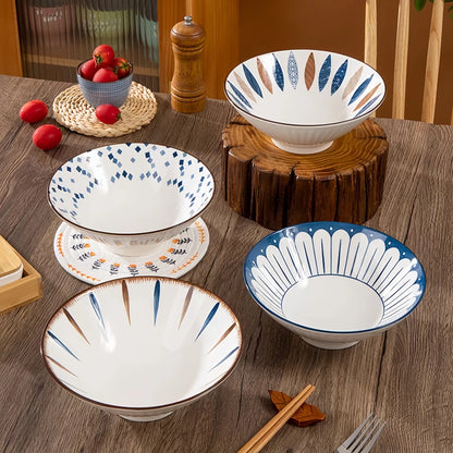 Japanese Style Ceramic Ramen Bowls
