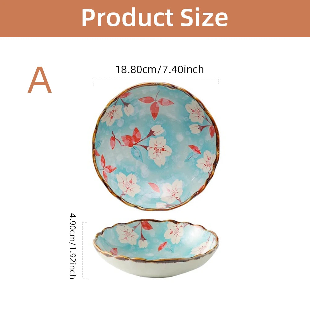Sakura Bloom Hand-Painted Ceramic Bowl