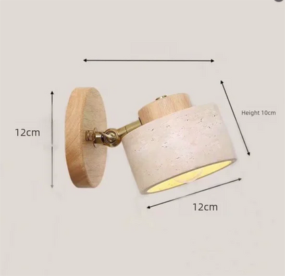 Terra Oak Halo Wall Sconce