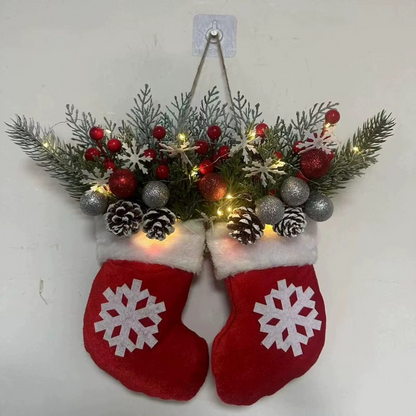 Snowflake Mittens Christmas Wreath