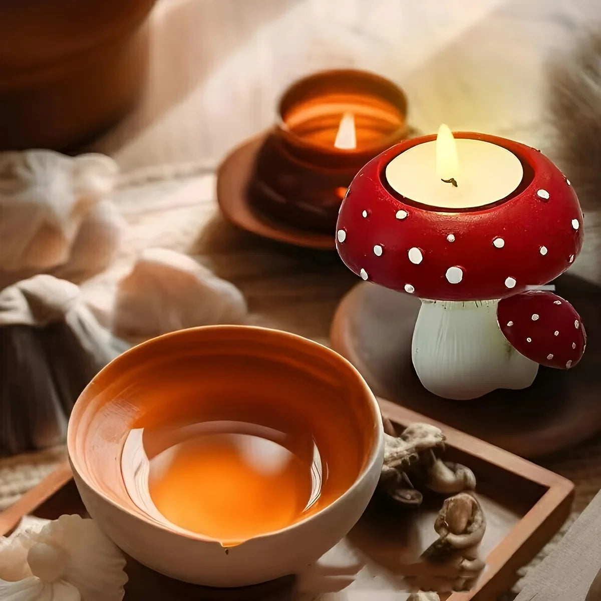 Mushroom Candle Holder