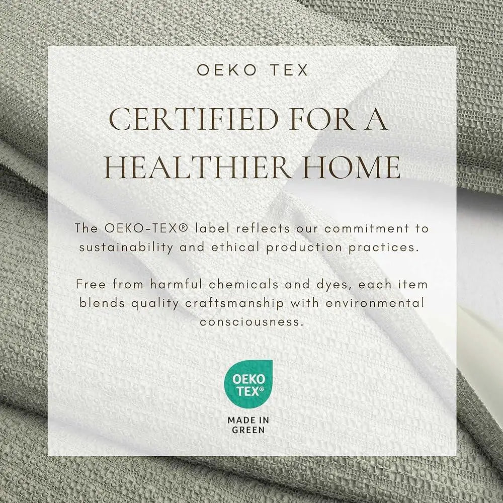 Honeycomb Waffle Eucalyptus Duvet Cover