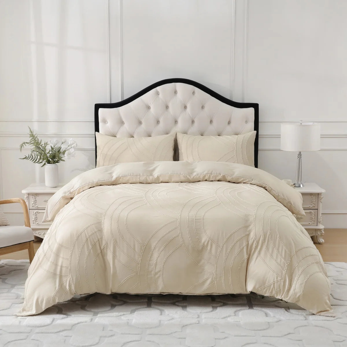 Velisse Textured Wave Duvet Set