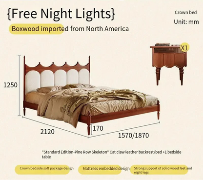 CrownRest™ Solid Wood Bed