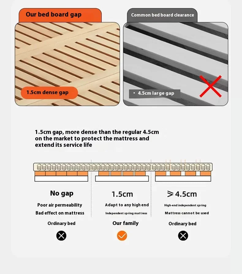 CrownRest™ Solid Wood Bed