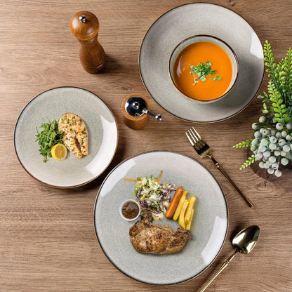 Glazique Aura™ 12-Piece Stoneware Dinnerware Set