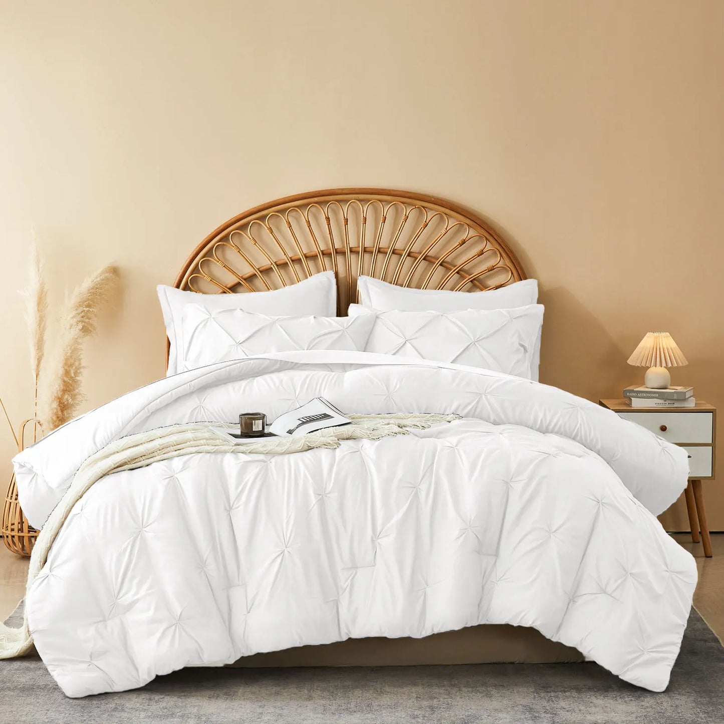 The Silver Pleat Comforter Set