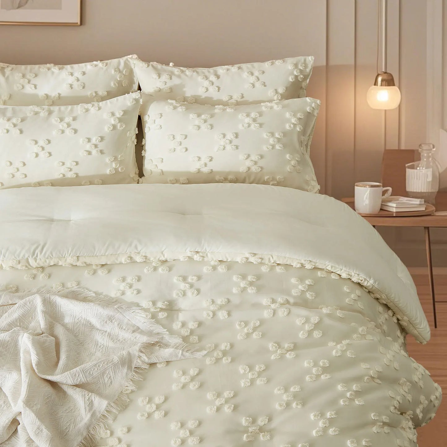 Verdant Blossom Tufted Bedding Set
