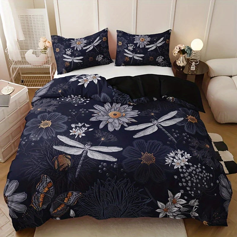 Nocturne Meadow Dragonfly Duvet Set