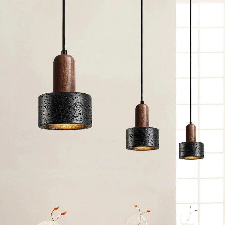 Black Stone Pendant Lamp