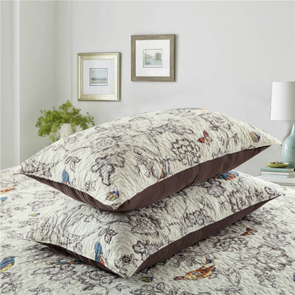 Handmade Colorful Birds Bedspread Set