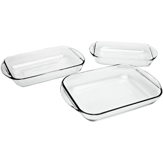 ClearBake Essentials Glass Baking Dish Set (3-Piece)