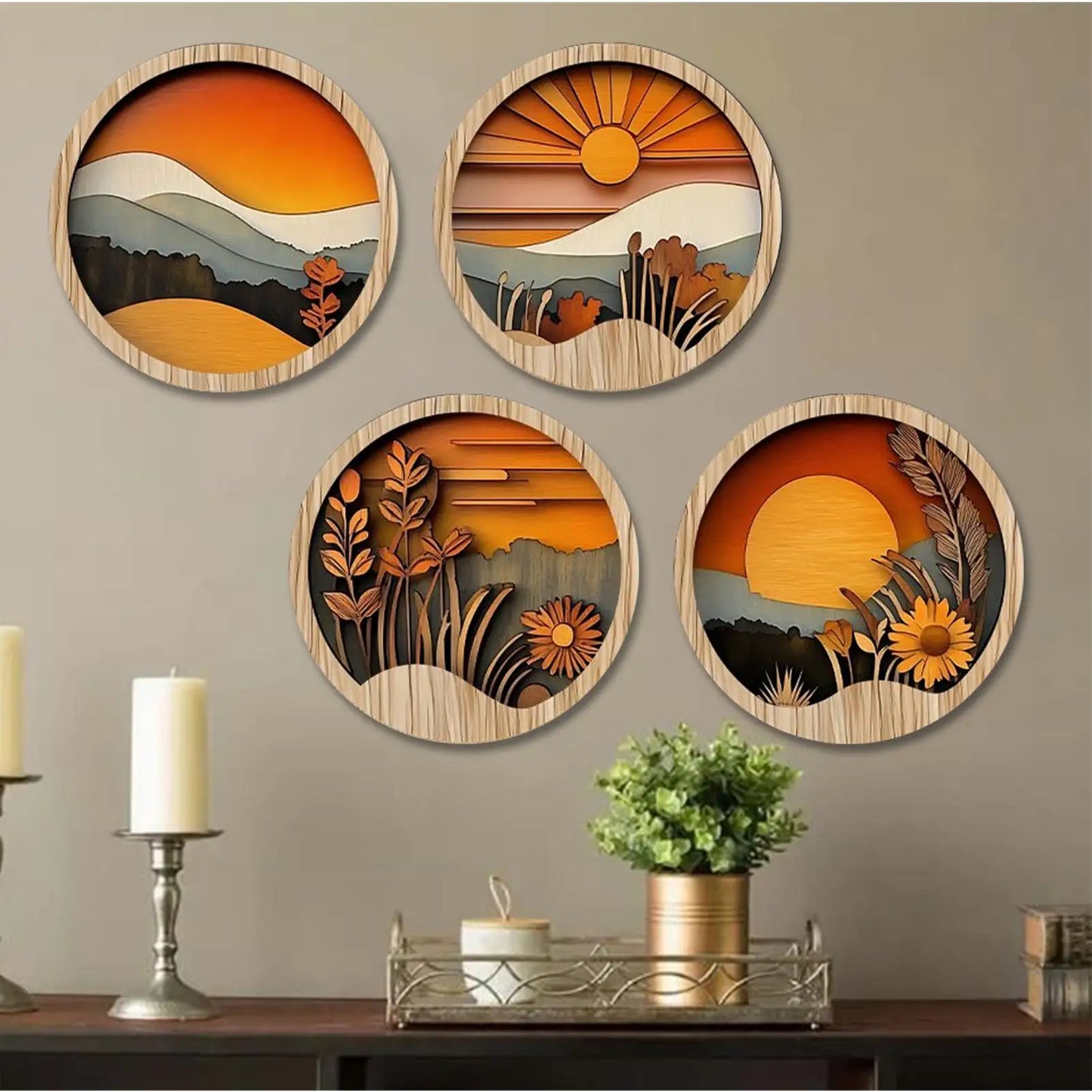 Whispers of the Sunset Wall Art Collection (4Pcs)