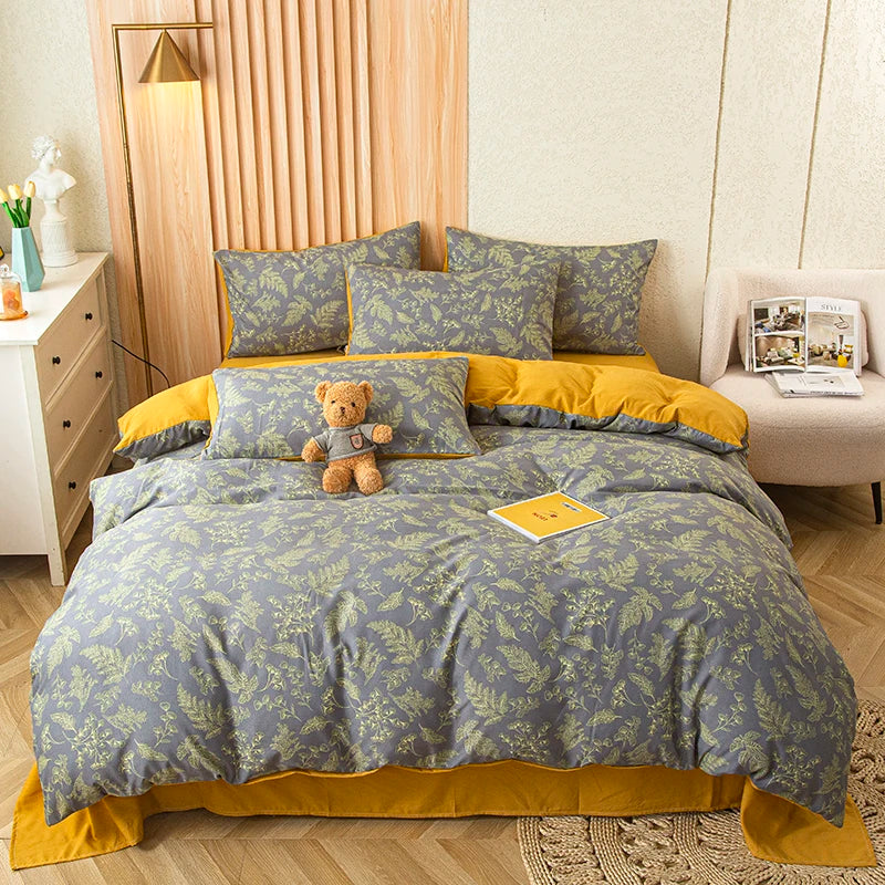 Marigold Washed Cotton Duvet Cover Set