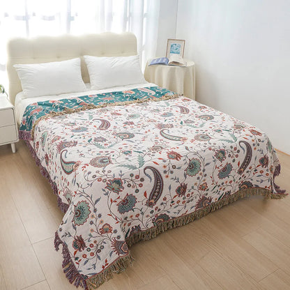 Floral Reverie Throw Blanket