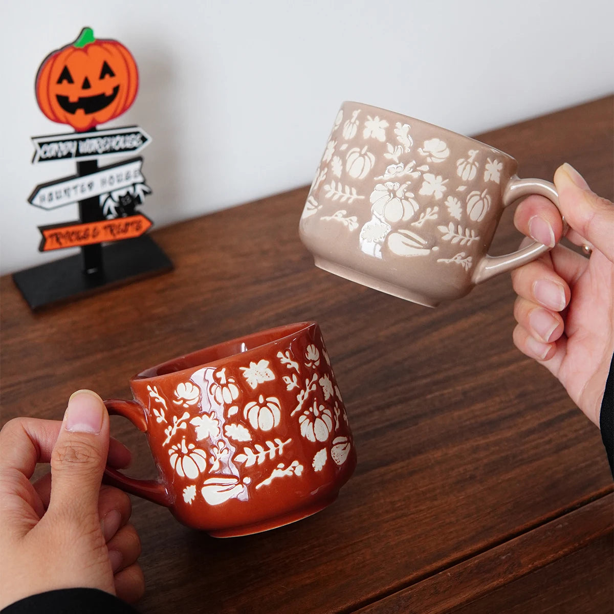 Autumn Harvest Frosted Pumpkin Mug