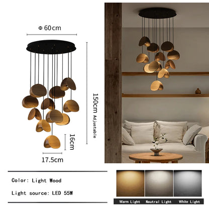 Nomad Petal Wooden Pendant Light