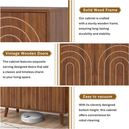 RoyalCraft ArcLine Modern Sideboard Cabinet Set