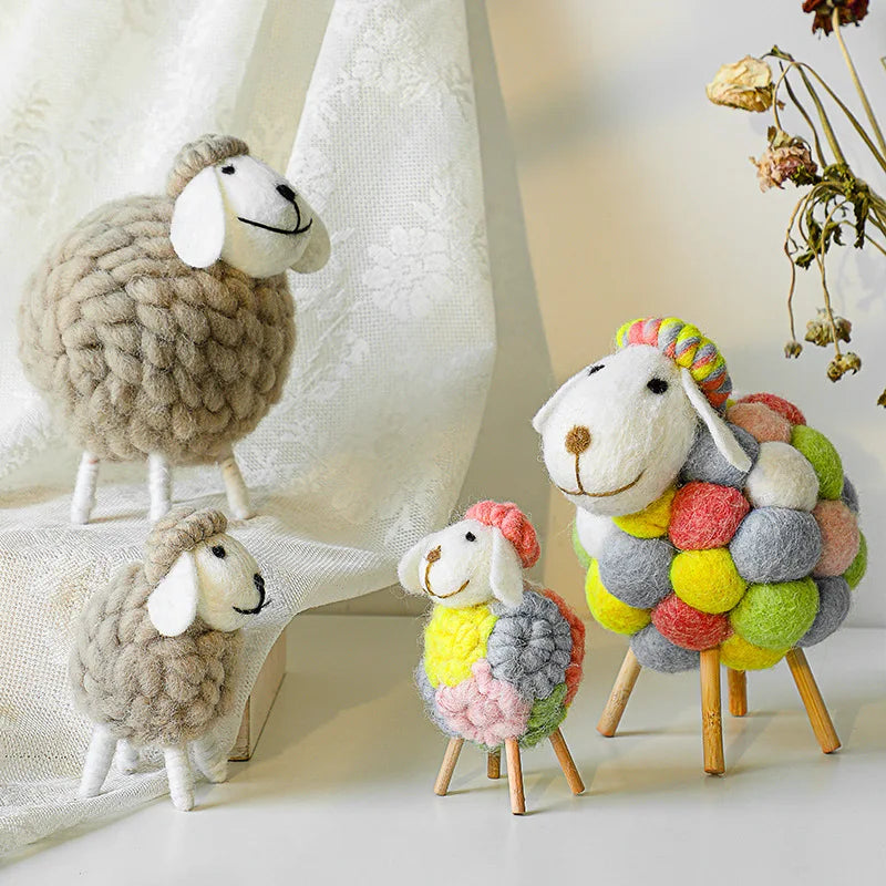 Wool Mini Sheep Figurine