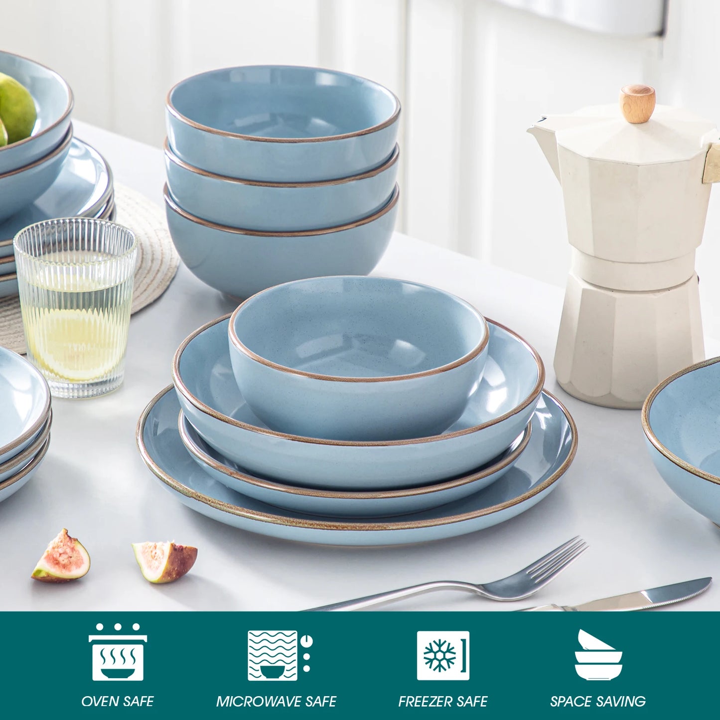 NYMPH Blue Glaze Tableware Set