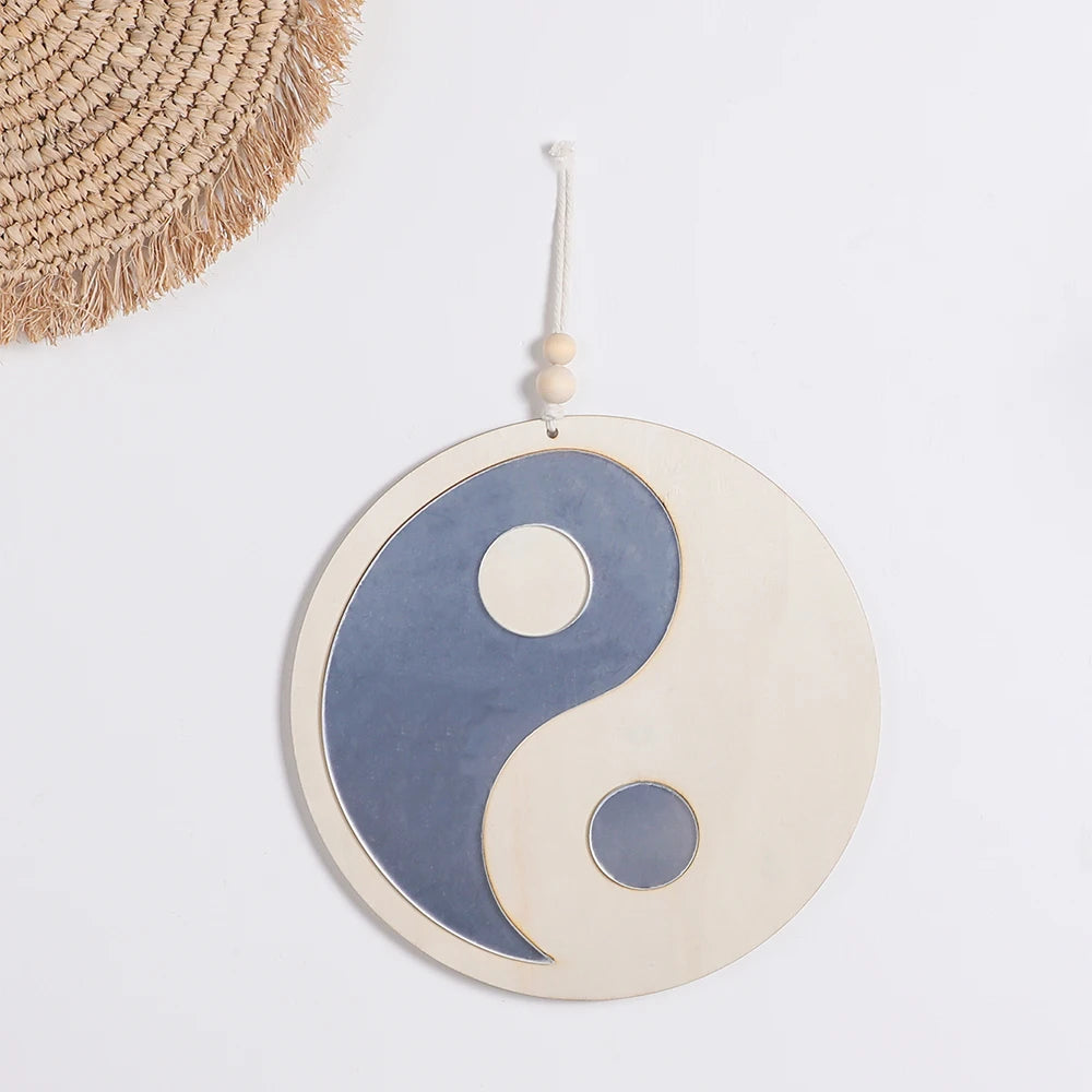 Yin Yang Wood Mirror