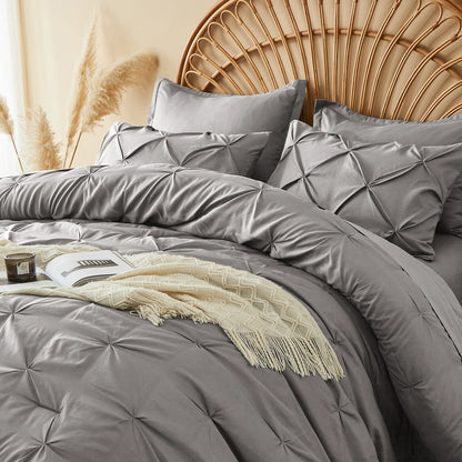 The Silver Pleat Comforter Set